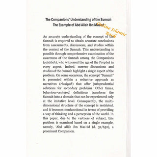 The Companions Understanding of Sunnah by Serkan Basaran