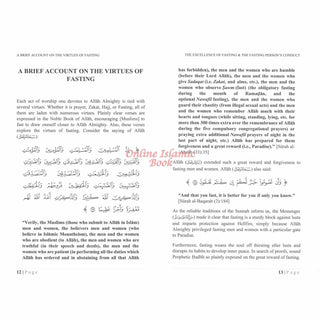 The Excellence of Fasting & the Fasting Person’s Conduct 9781638480563