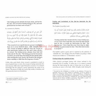 The Excellence of Fasting & the Fasting Person’s Conduct 9781638480563