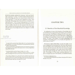 The Excellence of Knowledge By Ibn Rajab Al Hanbali,ISBN: 9781904336198