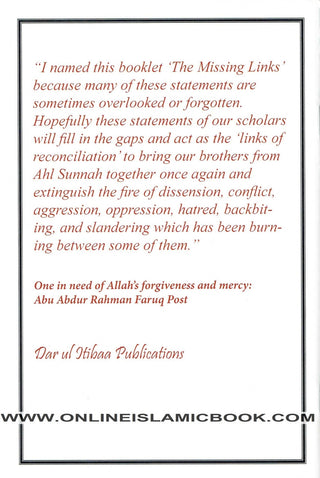 The Missing Links By Abu Abdur Rahman Faruq Post,