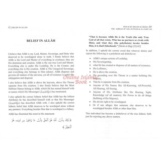 This is my belief & Creed,The Aqidah of Ahlu-Sunnah wal-Jama'ah