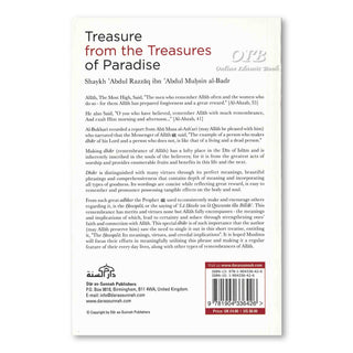 Treasure From the Treasures of Paradise By Shaykh Abdur Razaaq Bin Abdul Muhsin Al-Badr,ISBN: 9781904336426