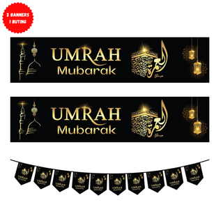 Umrah Mubarak Balloon Bunting Decorative wall Hanging