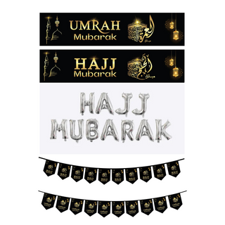 Umrah Mubarak,Hajj Mubarak,Baloon ,Banner Bunting Decorative wall Hanging