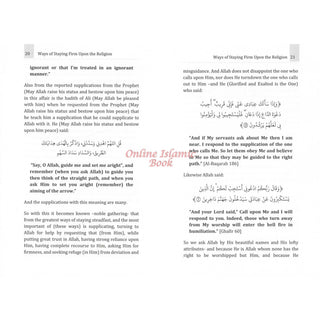 Ways of staying firm upon the Religion