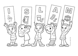 Learning Islam Through Colouring Books For Childrens (5 Books Set),