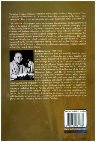 The Concept and Reality of Existence By Toshihiko Izutsu,9789839154818,