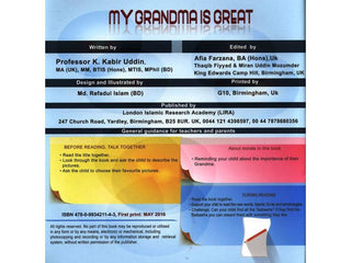 My Grandma Is Great (I Love My Family) By K.K. Uddin,9780993421143,