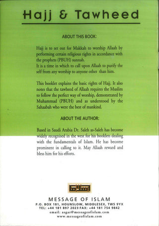 Hajj & Tawheed By Dr. Saleh As-Saleh,