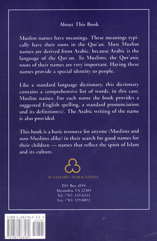 Dictionary of Muslim Names By Radwan Hakim,9781881963530,