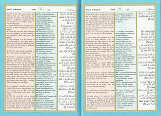 The Noble Quran: Transliteration in Roman Script with Arabic Text and English Rainbow Color