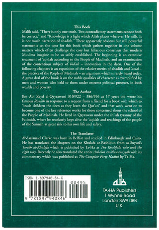 A Madinan View on the Sunnah, Courtesy, Wisdom, Battles and History By Ibn Abi Zayd al-Qayrawani,9781897940846,